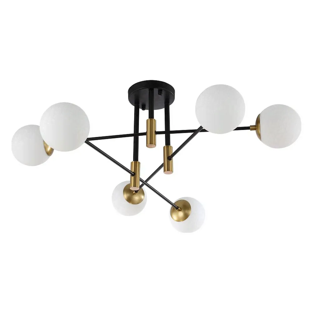 Потолочный светильник Crystal Lux Fidel PL6 Black Белый Черный Бронза-0