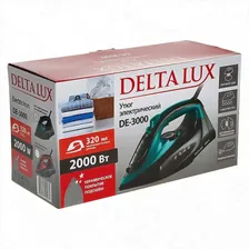 Утюг электрический 2000 Вт черный с бирюзовым Delta LUX DE-3000