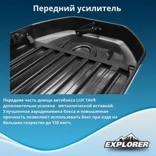 Автомобильный бокс Lux Tavr 140 черный матовый 440L 601768